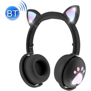 BK9 HIFI 7.1 Surrond Sound Cat Claw Lichtgevende Cat Ear Bluetooth Gaming Headset met Mic (Zwart)