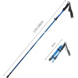 TANERDD TR-D0001 Trekking Poles Aluminum Alloy Folding Outdoor Handrails Trekking Walking Sticks(Long Model (Blue))