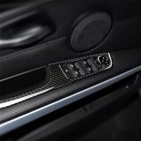 4 PCS Carbon Fiber Car Left Driving Lifting Panel Decorative Sticker with Folding for BMW E90 / 320i / 325i  Diameter: 37.8cm