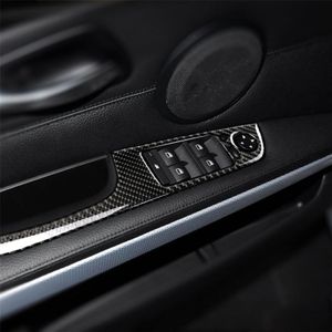4 PCS Carbon Fiber Car Left Driving Lifting Panel Decorative Sticker with Folding for BMW E90 / 320i / 325i  Diameter: 37.8cm