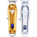VGR V-063 8W USB Household Portable Metal Hair Clipper with LCD Display(Gold)