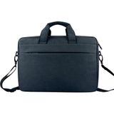 Breathable Wear-resistant Thin and Light Fashion Shoulder Handheld Zipper Laptop Bag with Shoulder Strap  For 15.6 inch and Below Macbook  Samsung  Lenovo  Sony  DELL Alienware  CHUWI  ASUS  HP (Navy Blue)