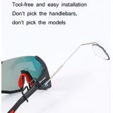 2 PCS WEST BIKING Bicycle Riding Glasses Mini Rearview Mirror Multi-Angle Adjustable Flat Mirror(Black)