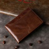 TP-055 Oil Wax Leather Multi-function Motor Vehicle Driving License Card Folder(Coffee)