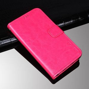 For Samsung Galaxy A82 5G idewei Crazy Horse Texture Horizontal Flip Leather Case with Holder & Card Slots & Wallet(Rose Red)