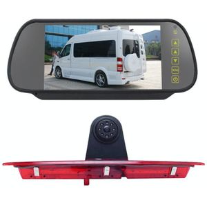 PZ466 Car Waterproof 170 Degree Brake Light View Camera + 7 inch Rearview Monitor for Ford Transit 2014-2015