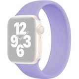 Voor Apple Watch Series 7 45mm / 6 & SE & 5 & 4 44mm / 3 & 2 & 1 42mm Solid Color Elastische Siliconen Vervanging Polsriem Horlogeband  Afmeting: L 156mm (Britse Lavender)