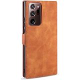 For Samsung Galaxy Note20 Ultra DG.MING Retro Oil Side Horizontal Flip Case with Holder & Card Slots & Wallet(Brown)