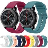 Voor Samsung Gear S3 Frontier 22 mm effen kleur zachte siliconen horlogeband