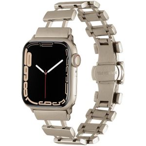 Holle roestvrijstalen horlogeband voor Apple Watch Ultra 49 mm / serie 8 & 7 45 mm / SE 2 & 6 & SE & 5 & 4 44 mm (Starlight)