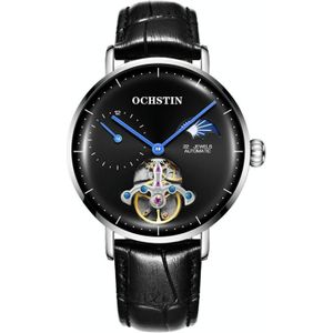 OCHSTIN 6121B Masterpiece Tourbillon mechanisch herenhorloge (zilver-zwart)