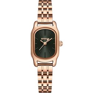 Sanda 1104 Mini Dial Waterdichte Lady Quartz Watch  Style: Steel Band (Green)