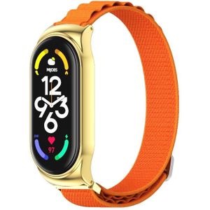 Voor Xiaomi Mi Band 6 / 5 / 4 / 3 MIJOBS CS nylon ademende horlogeband (oranje goud)