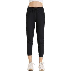 Ice Straight Skinny Joggingbroek met zijzakken (kleur: zwart formaat:s)