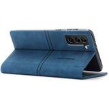 Voor Samsung Galaxy S21 FE 5G DROOM Magnetische Zuigbedrijf Horizontale Flip PU Lederen Case met Houder & Card Slot & Portemonnee