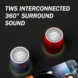 EWA A1 Portable TWS Bluetooth Wireless Speaker IPX5 Waterproof Support TF Card(Gray)