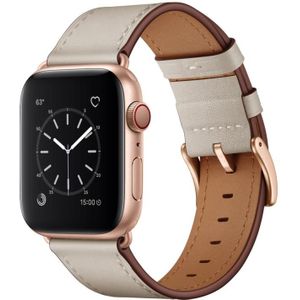 Klassieke koeienhuid lederen horlogeband voor Apple Watch-serie 8 & 7 41 mm / SE 2 & 6 & SE & 5 & 4 40 mm / 3 & 2 & 1 38 mm