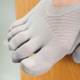 5 Pairs  Female Socks Five Toe Sock Slippers Invisibility for Solid Color Crew Socks(Grey)
