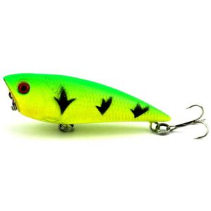 HENGJIA Artificial Fishing Lures Popper Bionic Fishing Bait with Hooks  Length: 7 cm  Random Color Delivery