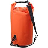 Outdoor Waterproof Double Shoulder Bag Dry Sack PVC Barrel Bag  Capacity: 30L (Orange)