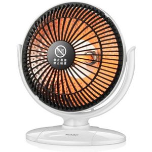 Small Sun Mini Home Office Heater 6 inch Electric Heater National Standard Plug  Specification:with 3m Extension Cable(White)