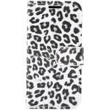 Leopard Pattern Horizontal Flip PC + PU Leather Case with Holder & Card Slots & Wallet For iPhone 13 mini(White)