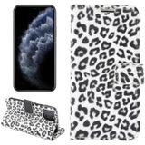 Leopard Pattern Horizontal Flip PC + PU Leather Case with Holder & Card Slots & Wallet For iPhone 13 mini(White)