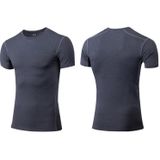 Stretch Quick Dry Tight T-shirt Training Bodysuit (Kleur: Grijs formaat:XXXL)