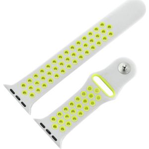 For Apple Watch Series 1 & Series 2 & Nike+ Sport 38mm Fashionable Classical Silicone Sport Watchband(Grey + Yellow)