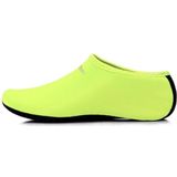 Yoogan 2 paren Unisex outdoor anti slip strand sokken voor zwemmen duiken Snorkelen  schoenmaat: L (37-38) (fluorescerend groen)