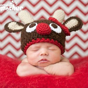 Cartoon Cattle Modeling Cotton Children Photography Hand-knitted Wool Cap(Color )