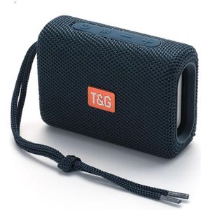 T&G TG313 Portable Outdoor Waterproof Bluetooth Speaker Subwoofer Support TF Card FM Radio AUX(Blue)