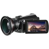 ORDRO AC5 4K HD Night Vision WiFi 12X Optical Zoom Digital Video DV Camera Camcorder  Style:Standard+  Microphone + Fill Light(Black)