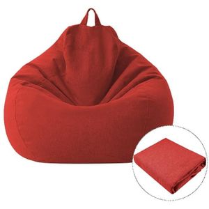 Lazy Sofa Bean Bag Chair Fabric Cover  Size:100 x 120cm(Red)
