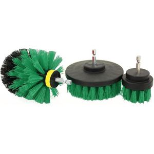 3 PCS Bathroom Kitchen Cleaning Brushes Kit for Electric Drill(Green)