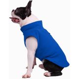 Winter Polar Flanel Pet Clothes Franse Bulldog jas mopshond kostuums jas voor honden voor puppy honden  grootte: XL (donkerblauw)