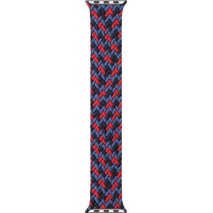 Mixed Color Nylon Braided Single Loop Replacement Watchbands For Apple Watch Series 6 & SE & 5 & 4 44mm / 3 & 2 & 1 42mm  Size:L(Red Camouflage)