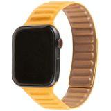 Loop Leather Watchband For Apple Watch Series 6 & SE & 5 & 4 44mm / 3 & 2 & 1 42mm(California Poppy)