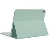 YT11B-A Detachable Candy Color Skin Texture Round Keycap Bluetooth Keyboard Leather Case with Touch Control & Pen Slot & Stand For iPad Pro 11 inch (2020) & (2018)(Light Green)