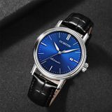 Ochstin 2024 Automatic Mechanical Watch Men Waterproof Calendar Leather Business Mechanical Men Watch(Blue)