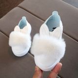 Antislip konijn oor prinses kinderen schoenen  schoenmaat: 15.6 cm (wit)