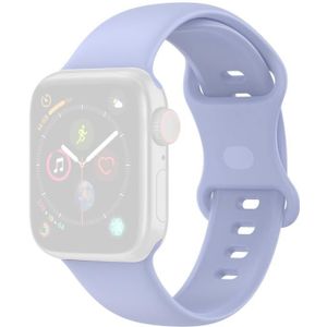 Silicone Replacement Watchbands  Size: Small Code For Apple Watch Series 7 & 6 & SE & 5 & 4 44mm  / 3 & 2 & 1 42mm(Violet)