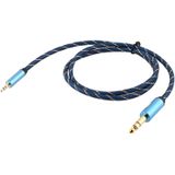 EMK 3.5mm Jack Male to 6.35mm Jack Male Gold Plated Connector Nylon Braid AUX Cable for Computer / X-BOX / PS3 / CD / DVD  Cable Length:1.5m(Dark Blue)