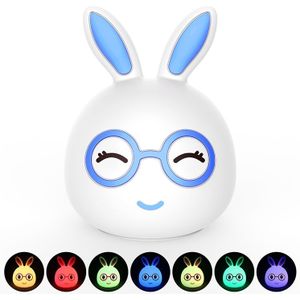 Happy Rabbit Creative Touch 3D LED Decorative Night Light  AAA Battery Version (Blue)