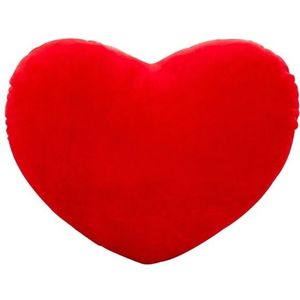 40cm hart vorm decoratieve gooien kussen PP katoen zachte creatieve pop minnaar cadeau (donkerrood)