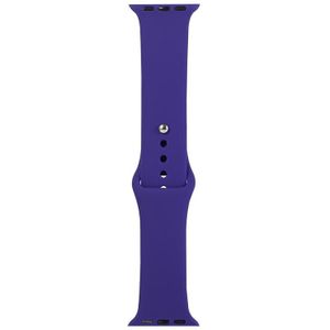 For Apple Watch Series 6 & SE & 5 & 4 44mm / 3 & 2 & 1 42mm Silicone Watch Replacement Strap  Long Section (Men)(Dark Purple)