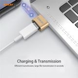 ENKAY ENK-AT105 USB Male to USB-C / Type-C Female Aluminium Alloy Adapter Converter  Support Quick Charging & Data Transmission(Black)