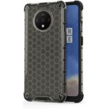 For OnePlus 7T Shockproof Honeycomb PC + TPU Case(Black)