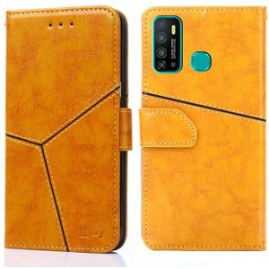 Voor infinix hot 9 / note 7 lite x655c geometrische stiksel horizontale flip lederen telefoonhoesje