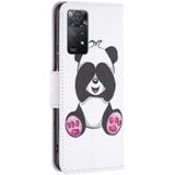 Voor Xiaomi Redmi Note 11 Pro International Colored Tekening Lederen Telefoonhoes (Panda)